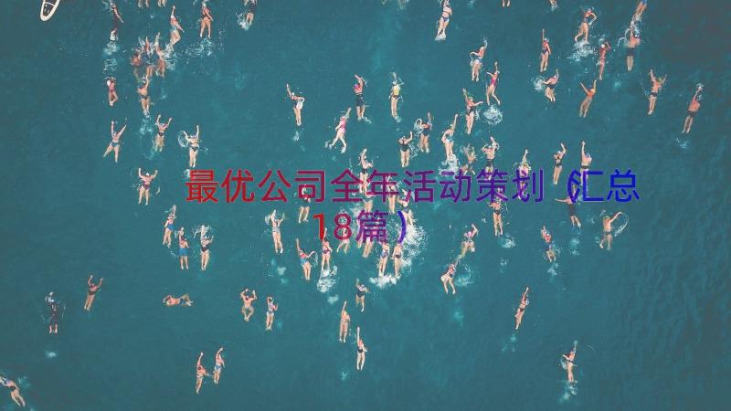 最优公司全年活动策划（汇总18篇）