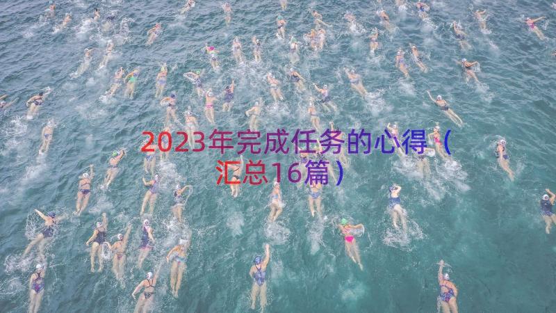 2023年完成任务的心得（汇总16篇）