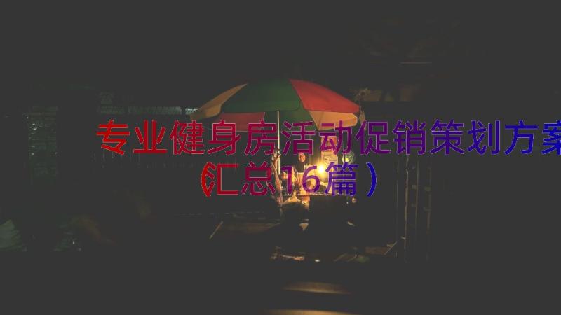 专业健身房活动促销策划方案（汇总16篇）