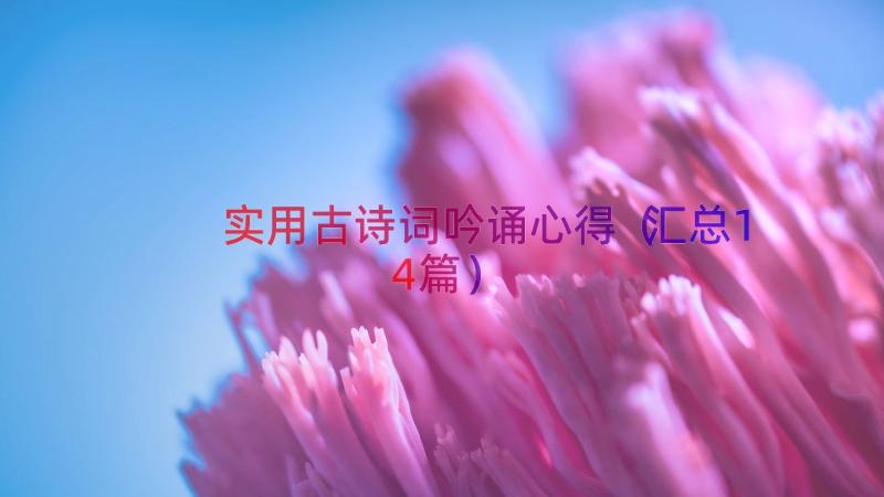 实用古诗词吟诵心得（汇总14篇）