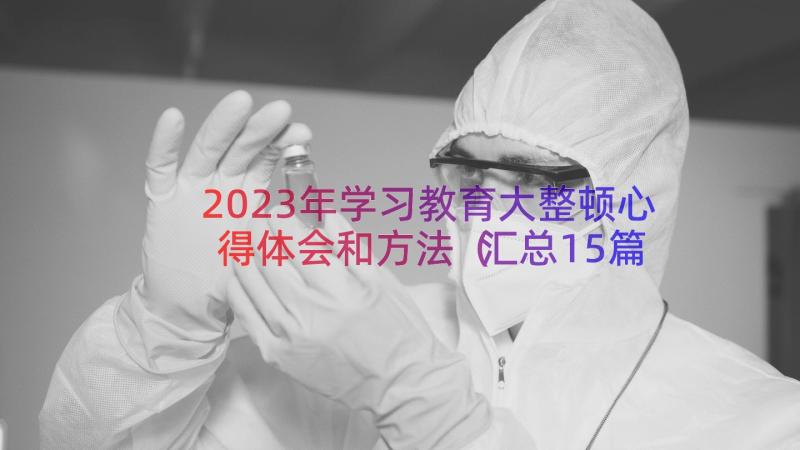 2023年学习教育大整顿心得体会和方法（汇总15篇）