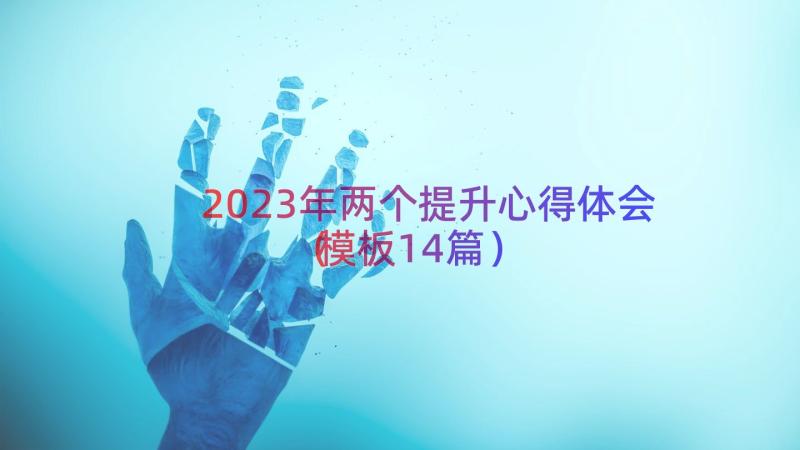 2023年两个提升心得体会（模板14篇）