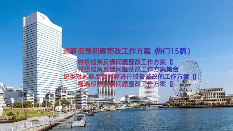 巡察反馈问题整改工作方案（热门15篇）