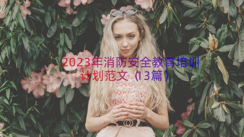 2023年消防安全教育培训计划范文（13篇）