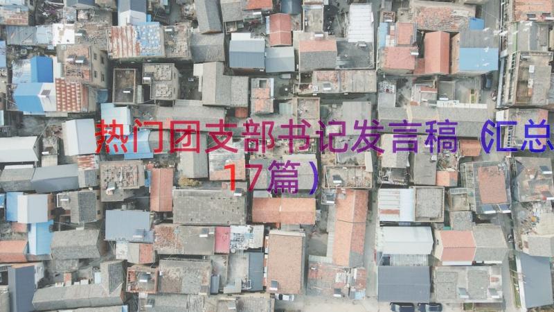 热门团支部书记发言稿（汇总17篇）