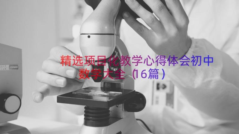 精选项目化教学心得体会初中数学大全（16篇）