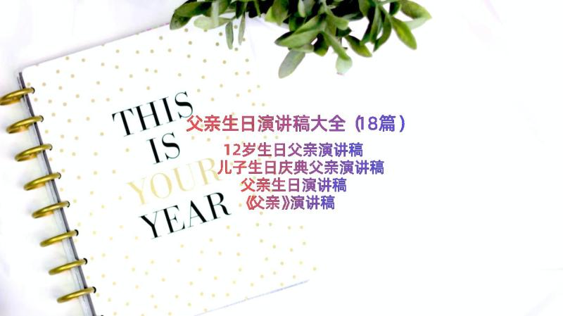 父亲生日演讲稿大全（18篇）